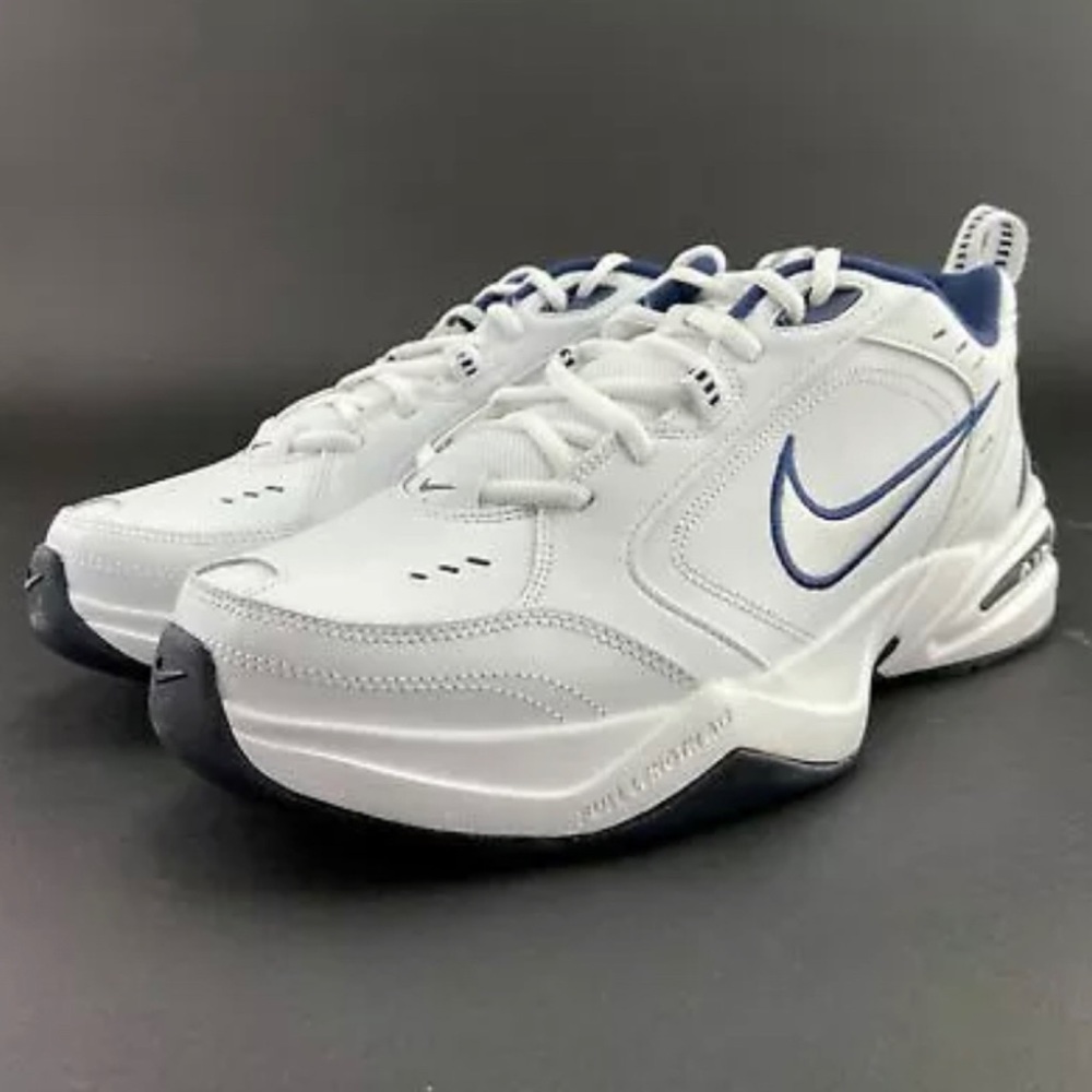 Nike Men's Air Monarch IV White Training Shoes 4E - Picture 4 of 10
